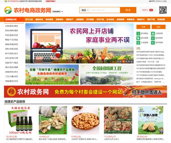 中国农村电商政务网上线,全面服务农民开网店卖农产品